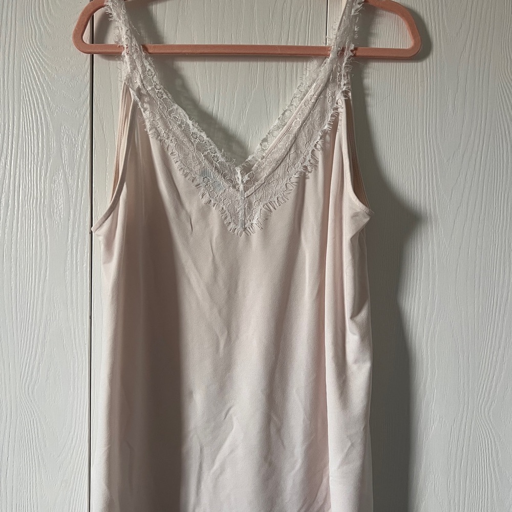 Grace & Lace White Camisole with Lace Trim